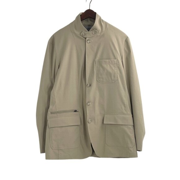 Eddie Bauer Mens Travex Voyager Blazer Jacket 42 Beige Travel Casual Outdoor - Picture 1 of 6